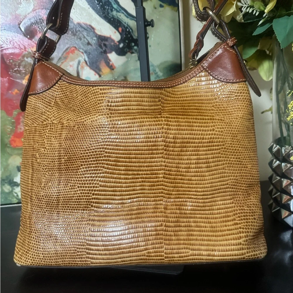 Dooney & Bourke Brown Textured Shoulder Bag